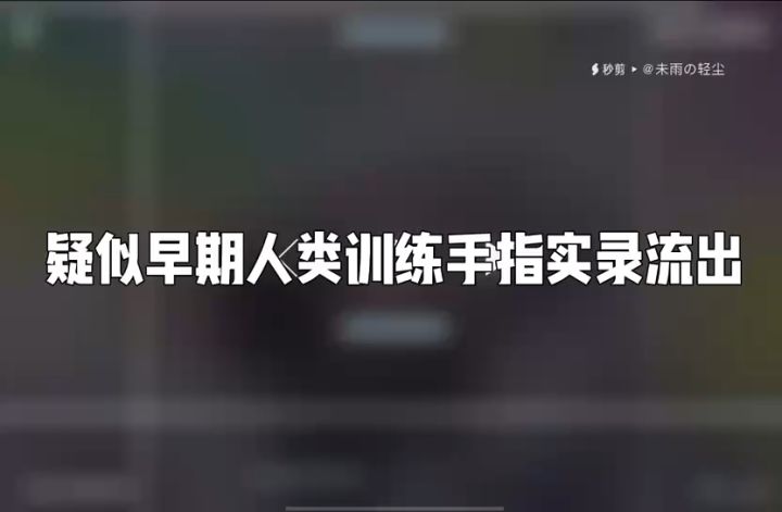 早期人类训练手指实录流出截图