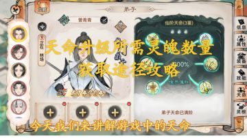 弟子天命升级所需灵魄数量及获取途径
