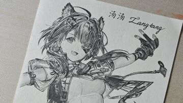 [手绘过程]汤汤(2D立绘)