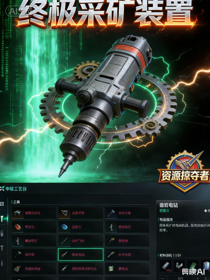 制作科技电钻，资源夺者截图