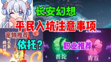 【长安幻想】平民入坑注意事项⚡职业宠物推荐，零氪必看