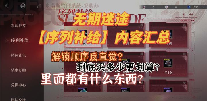 无期迷途【序列补给】相关内容汇总截图