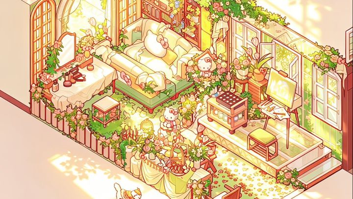 hello Kitty联动套间这样装修绝了!!!截图