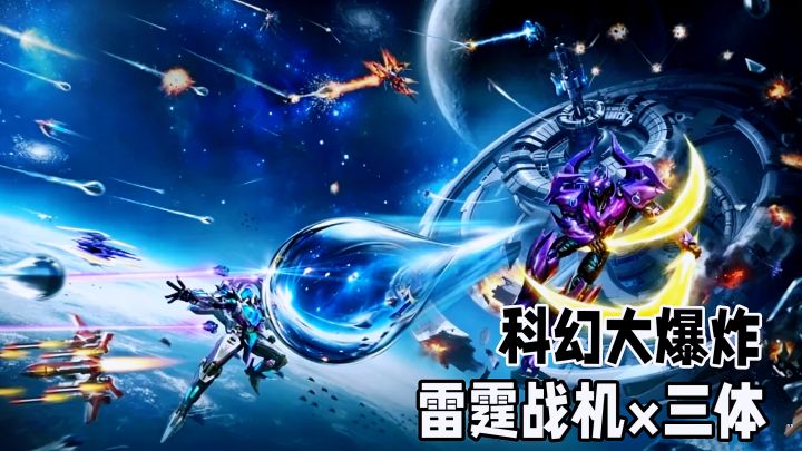 三体×雷霆战机梦幻联动!水滴战机复刻还原拉满。截图