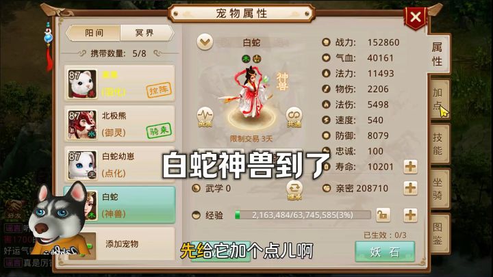 问道手游:白蛇神兽到了截图