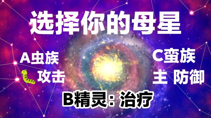 擅长攻击的虫族➕防御蛮族➕治疗精灵族，选择你的母星吧‼️截图