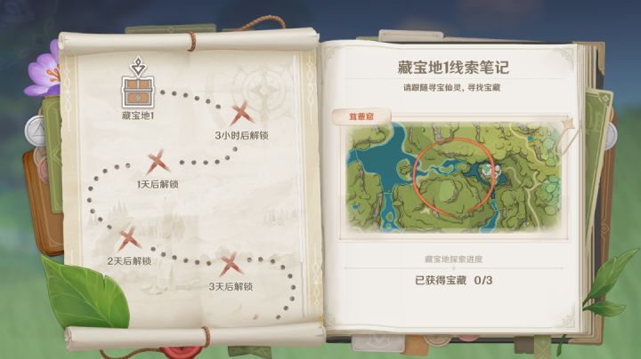 【原神】3.0秘宝仙踪活动第一天!带你高效率收集!截图