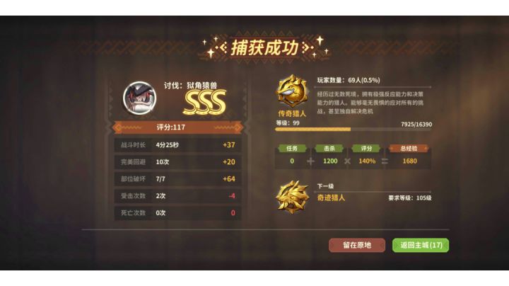 太刀单刷大表哥火猴子，注意起飞时机，不然容易落地成盒……截图