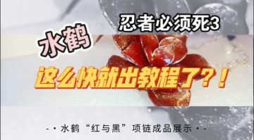 【忍3手工】水鹤“红与黑”项链教程
