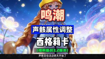 西格莉卡声骸调整攻略，双倍活动来袭，提前毕业鸣潮3.2版本。