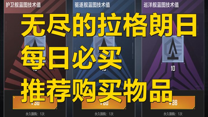 【无尽的拉格朗日】每日必买与推荐购买的东西截图
