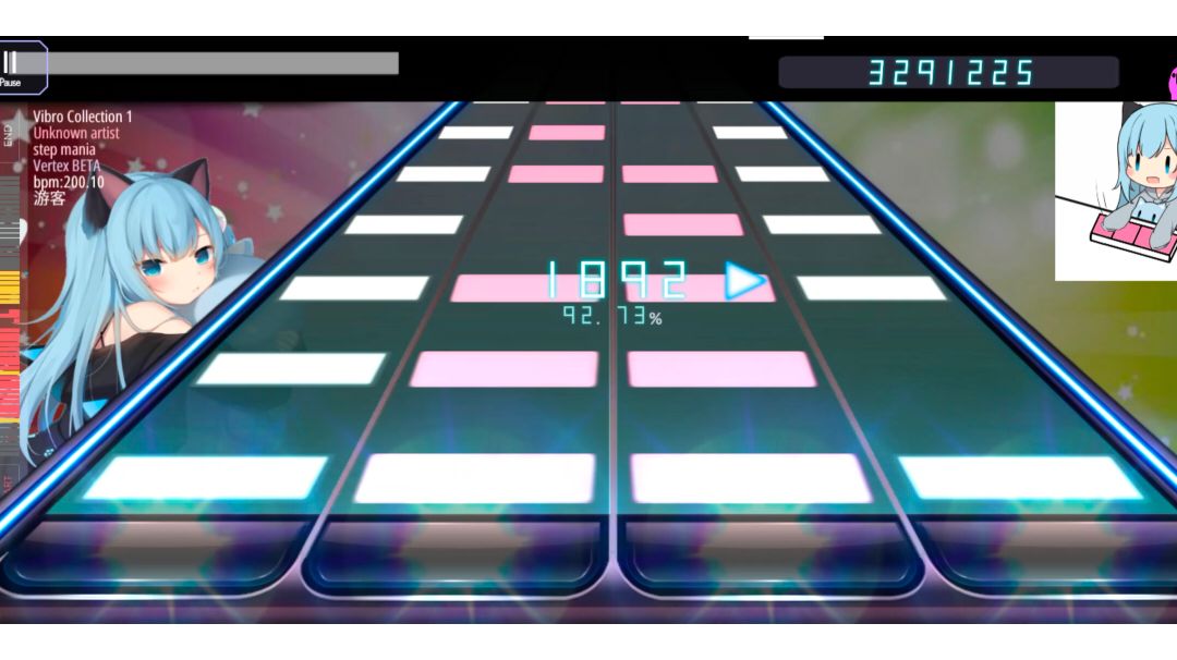 Malody（vibro）彩V A判 93.66 连击数2800+截图