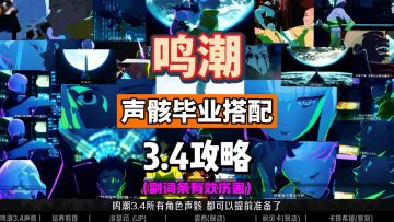 鸣潮3.4声骸毕业搭配攻略，四位角色副词条有效伤害总结。