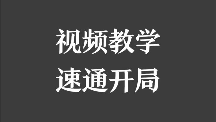 开局5分钟速通100关视频教学截图
