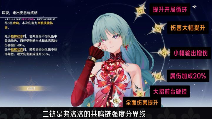 一条攻略带你了解弗洛洛,共鸣链全讲解,鸣潮2.5新手必看。截图