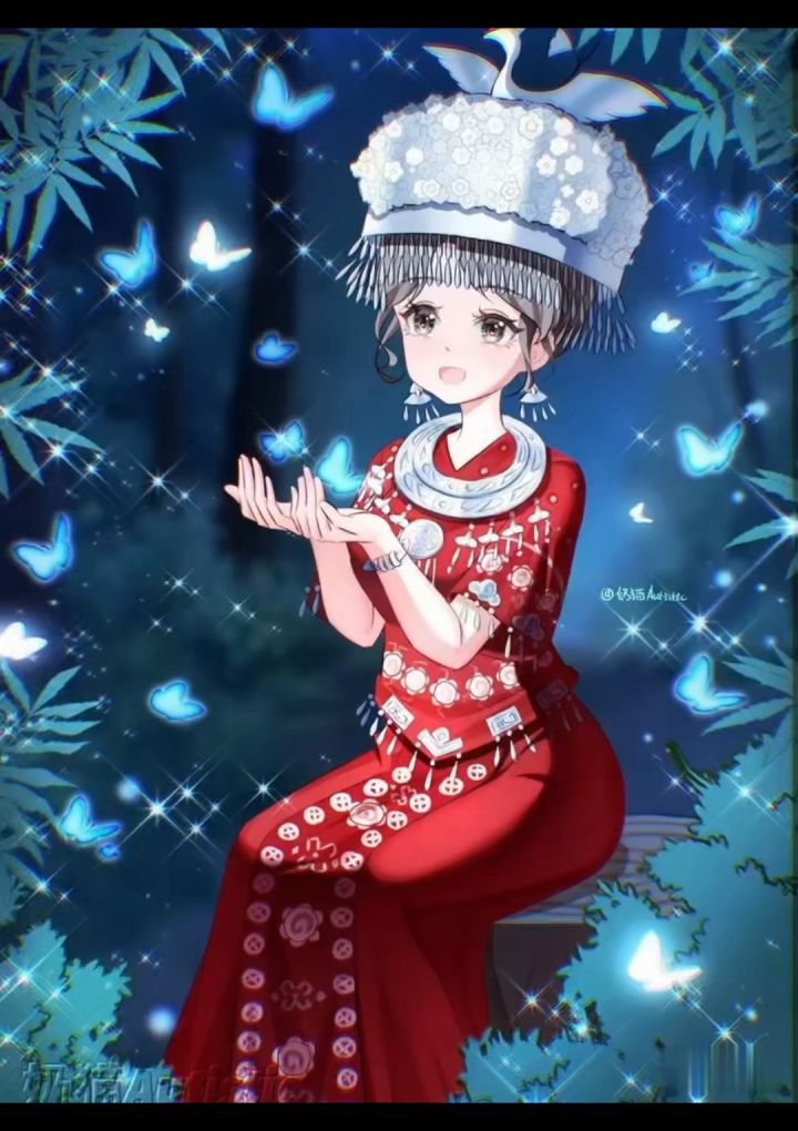 【绘画过程】花衣银装截图