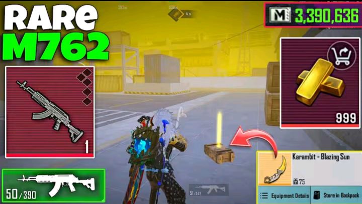 Play with Rare M762 ( 51 Bullets🔥 ) PUBG MOBILE METRO ROYALE截图