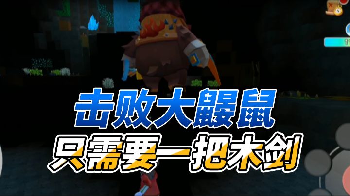 矿山里有一只鼹鼠在搞破坏,看我用一把木剑消灭它截图
