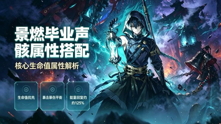 景燃毕业声骸属性搭配，核心生命值属性解析，鸣潮3.6版本。截图