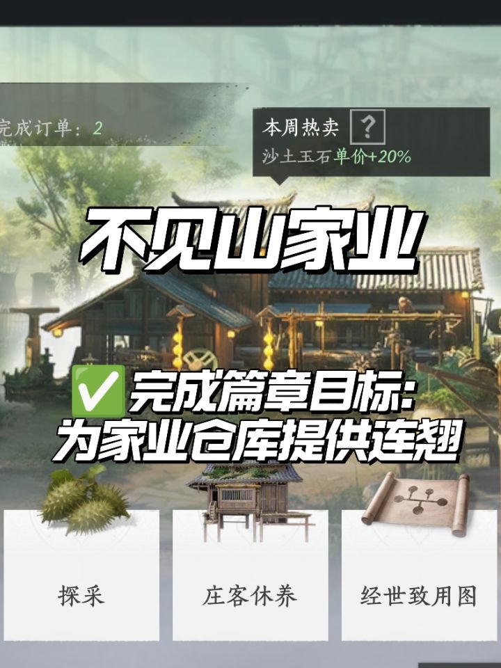 【不见山家业】为家业仓库提供连翘截图