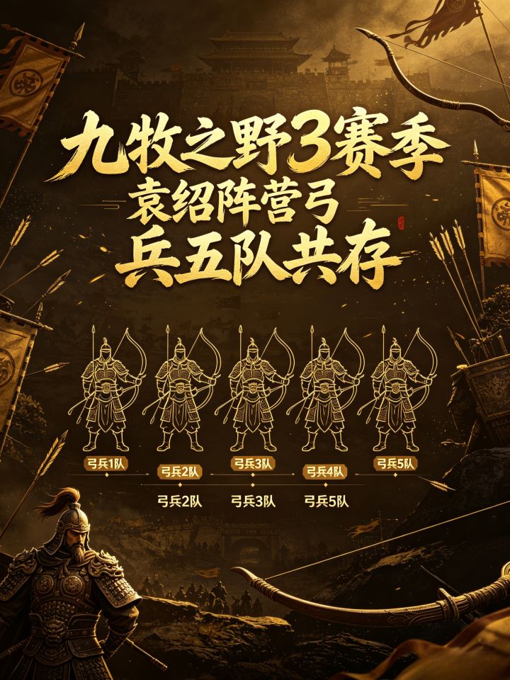 九牧之野3赛季袁绍阵营弓兵五队共存截图