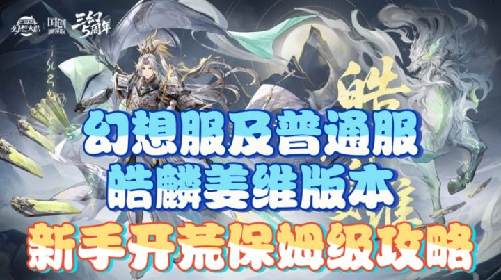【三国志幻想大陆】幻想服普通服皓麟姜维版本新手开荒保姆级攻略截图