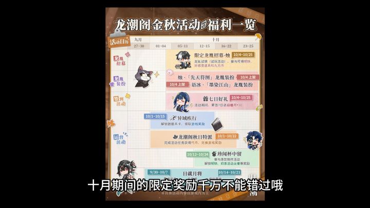 「归龙潮」10月全活动汇总 福利注意点总结截图