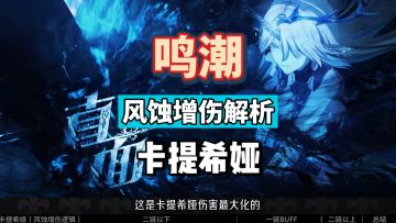 卡提希娅增伤底层逻辑，手法天赋与风蚀效应，鸣潮2.4攻略。