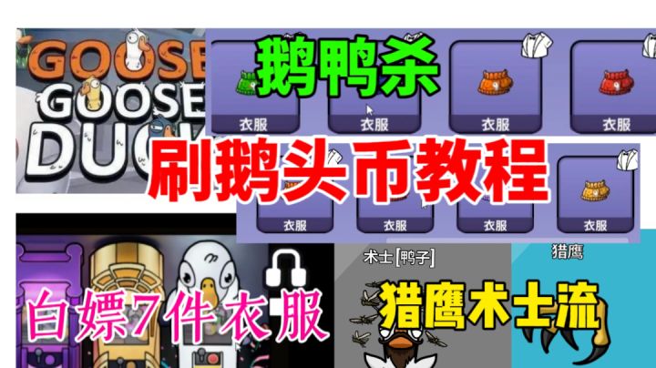 【鹅鸭杀】刷取鹅头币攻略⚡术士猎鹰刷币流 注意事项截图