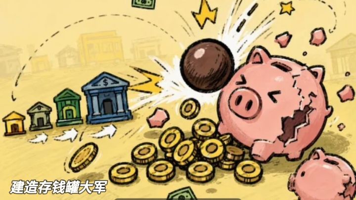 砸烂银行!弹珠疯狂砸存钱罐,金币哗哗掉截图