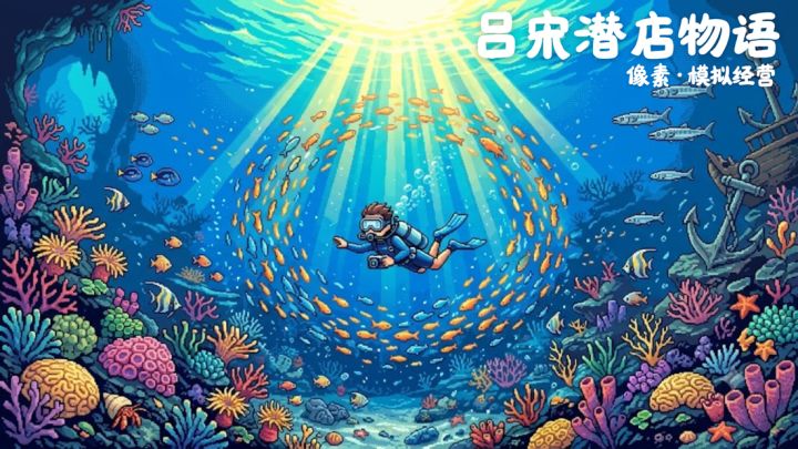 潜水🤿模拟经营+像素风~海岛度假开启🏝️截图