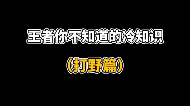 王者你不知道的冷知识（打野篇）截图
