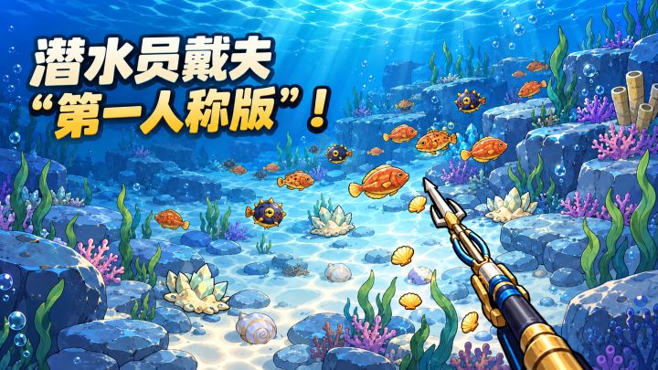 我愿称之为潜水员戴夫的“第一人称版”!捕鱼升级还得上供!截图
