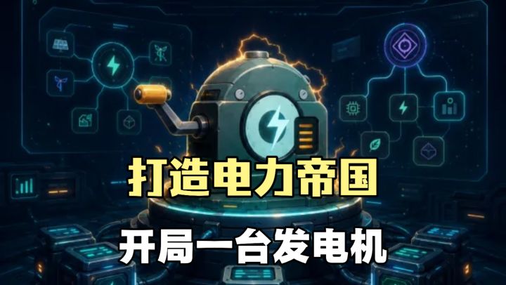 老奶奶手摇发动机,开始自动发电赚钱❓❗打造电厂加电网的电力帝国截图