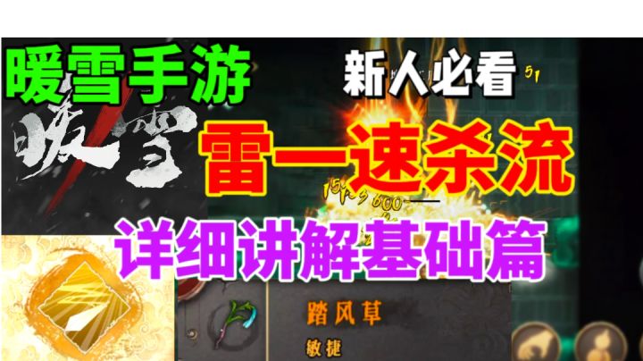 【暖雪手游】雷一速杀流 详细讲解⚡新人必看,雷之呼吸!截图