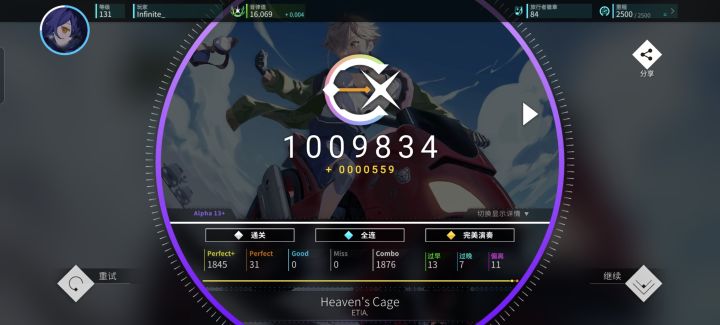 天堂笼α难度all perfect截图