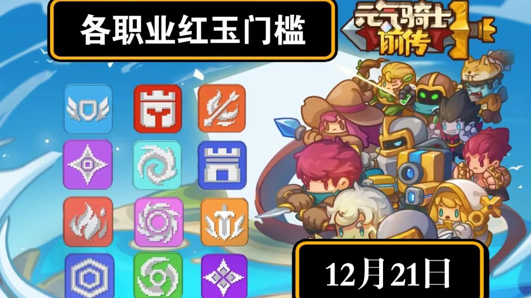 【红玉日报】各职业红玉门槛一览，12月21日截图