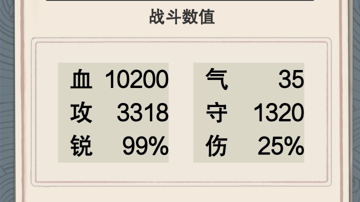 掌门锐99,剑有87锐,自身12锐截图