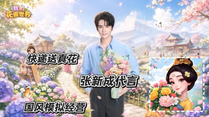 我的花园世界:张新成担任品牌大使 国风模拟经营 真花快递送到家截图