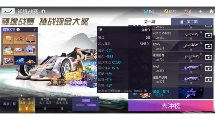 拉胯芯片9级，禅挑战赛1.56截图