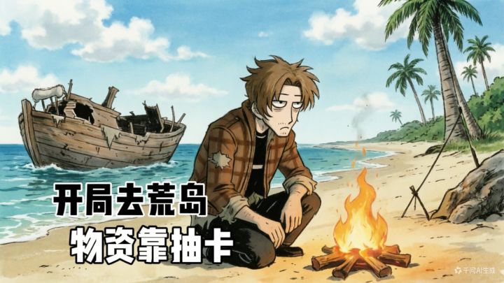 流落到荒岛❗️我有一台物资抽卡机❗️单机肉鸽生存模拟。截图