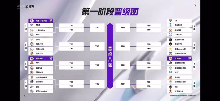 2025王者荣耀挑战者杯抽签结果截图
