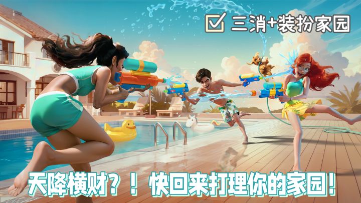休闲佳作08|三消+装扮家园,快来领取你的美丽花园截图
