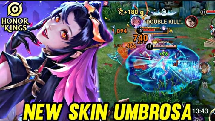 HOK: NEW Skin UMBROSA Gameplay - HONOR OF KINGS截图