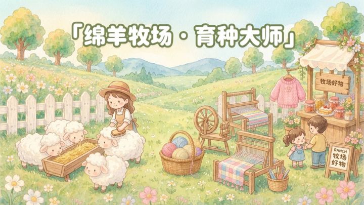 做了一个养羊小游戏,羊会变成毛衣!截图