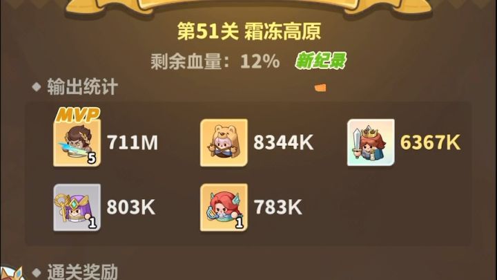 双辅助，雷电充能完毕，请求出动！主线51层通关截图