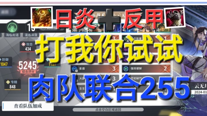 [白荆回廊]日炎肉队联合训练255实战截图