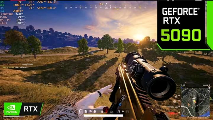 PUBG 4K MAX Setting RTX 5090 - i9 14900K - 128GB RAM Erangel截图