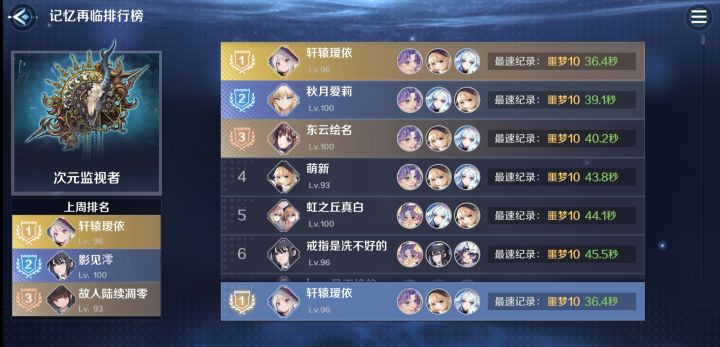 轮回10时钟36.4S记录截图