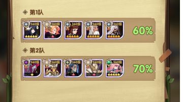 《剑与远征》猎宝角逐神庙地形1-4队阵容分享